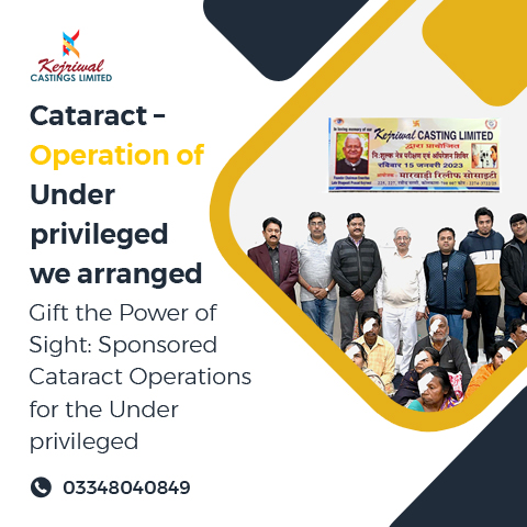 Gift the Power of Sight: Sponsored Cataract Operations for the Underprivileged